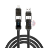 Cáp sạc nhanh WIWU Titan 100W 4in1 Wi-C039 C Lightning USB 150cm 15cm