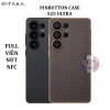 Ốp lưng sợi carbon PITAKA PinButton Case S25 Ultra (full viền nút NFC)