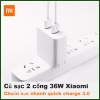 Củ sạc nhanh 2 usb Xiaomi 36w