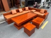 Bộ Sofa góc hộp gỗ hương đá