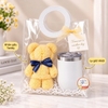 Set Quà Tặng Doanh Nghiệp - Khăn Teddy Và Ly Giữ Nhiệt 360ml