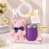 Set Quà Tặng Doanh Nghiệp - Khăn Teddy Và Ly Giữ Nhiệt 360ml