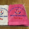 Khăn bông quà tặng thêu logo (mẫu 74)
