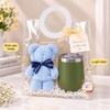 Set Quà Tặng Doanh Nghiệp - Khăn Teddy Và Ly Giữ Nhiệt 360ml
