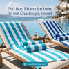 (720gr) Khăn tắm biển size to 75x152cm - 100% cotton