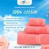 (COMBO 3 KHĂN) Khăn gia dụng 100% cotton - Nhiều màu