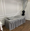 Ga phủ giường Spa trần bông cao cấp màu xám