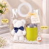 Set Quà Tặng Doanh Nghiệp - Khăn Teddy Và Ly Giữ Nhiệt 360ml