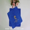 Khăn spa 35x85cm Xanh blu thêu logo