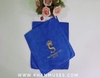 Khăn spa 35x85cm Xanh blu thêu logo