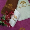 Bộ 3 Khăn Spa màu trắng cotton thêu logo