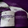 Khăn Spa Thẩm Mỹ Viện màu tím thêu logo