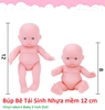 {Giá Sỉ} 199k = Combo 10 Búp Bê Tái Sinh Nhựa mềm Lulu mắt to, Có Răng 12 cm 5 inch Vinyl reborn Baby Doll PVN4467