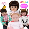 Búp Bê Tái Sinh Thân Gòn + Thân Nhựa Mềm Mại 48 cm = 19 inch Reborn Silicon Vinyl Doll