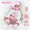 Búp Bê Tái Sinh Thân Gòn Mềm Mại Tóc Cắm Mắt 3D 55 cm = 22 inch NPK Reborn Vinyl Doll PVN4408