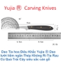 Dao Tỉa Hoa Điêu Khắc Yujia Ⓡ cán gỗ siêu sắc, Dao Lưỡi Liềm Thép Không Rỉ  Carving Knives Tools PVN3630