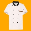 Áo Đầu Bếp Tay Ngắn Màu Trắng - Áo Đồng Phục Nhà Bếp