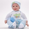 Búp Bê Tái Sinh Thân Gòn Mềm Mại Bé Trai Cười 2 Răng 55 cm 22 inch NPK Reborn Vinyl Doll PVN4416