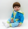 Búp Bê Tái Sinh Thân Gòn + Thân Nhựa Mềm Mại 48 cm = 19 inch Reborn Silicon Vinyl Doll