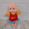 Búp Bê Tái Sinh Nhựa Mềm 18 cm 7 inch mắt 3D  Vinyl Reborn Baby Doll