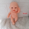 Búp Bê 18 cm Tái Sinh Mềm Mại  mắt 3D -  7 inch Reborn Baby Doll   