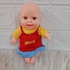 Búp Bê Tái Sinh Nhựa Mềm 18 cm 7 inch mắt 3D  Vinyl Reborn Baby Doll