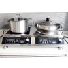 {Xã Kho} Bếp Điện Từ Đôi Mặt Phẳng + Lõm Mantai 3500W + 3500W Nút Vặn Bằng Thép Không Gỉ Cao Cấp PVN5391