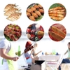 Bộ 10 Cây Xiên Que Nướng Thịt _ Nướng BBQ Bằng Thép Không Gỉ Tay Cầm Gỗ Cách Nhiệt Chống Trượt