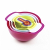 Bộ 10 món nhà bếp Đa Năng tiện dụng: Thau, rổ, rây bột, Muỗng đo lường...Rainbow Bowl  - 10 pcs Set Sweet Color Mixing Bowl Plastic