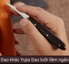 Dao Tỉa Hoa Điêu Khắc Yujia Ⓡ cán gỗ siêu sắc, Dao Lưỡi Liềm Thép Không Rỉ  Carving Knives Tools PVN3630