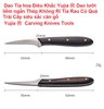 Dao Tỉa Hoa Điêu Khắc Yujia Ⓡ cán gỗ siêu sắc, Dao Lưỡi Liềm Thép Không Rỉ  Carving Knives Tools PVN3630