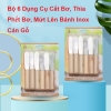 Bộ 6 Dụng Cụ Cắt Bơ, Thìa Phết Bơ, Mứt Lên Bánh Inox Cán Gỗ PVN3829