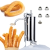 Bộ Phụ Kiện 5 món dụng cụ làm Bột Bánh Churros (Youtiao) Dùng Kèm Dụng Cụ Nhồi Xúc Xích Inox Cao Cấp Sausage Maker Stainless Steel PVN7981