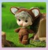 Búp Bê Em Bé Kawaii Mini OB 10 Cm = 3 Inch Kèm Trang Phục Động Vật Dễ Thương