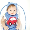 Búp Bê Nhựa Mắt 3D 55 cm 22 inch NPK Full Silicone Body Reborn Doll Manocanh Trẻ Em PVN4477