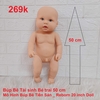 {Đủ Mẫu} Búp Bê Tiền Sản Thân Nhựa 55 cm 22 inch NPK Full Silicone Body Reborn Doll
