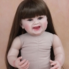 Búp Bê Tái Sinh Thân Gòn BZDOLL Tóc Dài Mắt Xanh 55 cm 22 inch Reborn Vinyl Doll  PVN3404