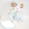 Búp Bê Tái Sinh Thân Gòn Mềm Mại Bé Trai Cười 2 Răng 55 cm 22 inch NPK Reborn Vinyl Doll PVN4416