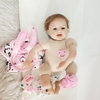 Búp Bê Tái Sinh Thân Gòn Mềm Mại Cười 2 răng 55 cm = 22 inch NPK Reborn Vinyl Doll PVN4406