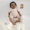 Búp Bê Tái Sinh Thân Gòn Mềm Mại Em Bé Châu Phi 2 Răng 55 cm = 22 inch NPK Reborn Vinyl Doll PVN4447