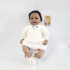 Búp Bê Tái Sinh Thân Gòn Mềm Mại Em Bé Châu Phi 2 Răng 55 cm = 22 inch NPK Reborn Vinyl Doll PVN4447