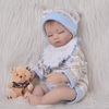 Búp Bê Tái Sinh Thân Gòn Mềm Mại Em Bé Ngủ Đông NPK 16 inch 40 cm Reborn Vinyl Doll PVN4371