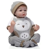 Búp Bê Tái Sinh Thân Gòn Mềm Mại Mắt 3D 55 cm = 22 inch NPK Reborn Soft Vinyl Dolls PVN4417