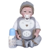 Búp Bê Tái Sinh Thân Gòn Mềm Mại Mắt 3D 55 cm = 22 inch NPK Reborn Soft Vinyl Dolls PVN4417