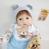 Búp Bê Tái Sinh Thân Gòn Mềm Mại Mắt 3D 55 cm = 22 inch NPK Reborn Vinyl Doll PVN4420