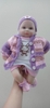 Búp Bê Tái Sinh Thân Gòn Mềm Mại Mắt 3D Áo Len Cao Cấp NPK 16 inch 40 cm Reborn Vinyl Doll PVN4367