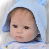 Búp Bê Tái Sinh Thân Gòn Mềm Mại Mắt 3D Áo Xanh NPK 16 inch 40 cm Open Eyse Reborn Vinyl Doll PVN4369