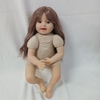 Búp Bê Tái Sinh Thân Gòn Mềm Mại Mắt 3D Cười 2 Răng Tóc Dài 55 cm = 22 inch NPK Reborn Vinyl Nude Doll