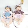 Búp Bê Tái Sinh Thân Gòn Mềm Mại Mắt 3D Mặt Tròn 55 cm = 22 inch NPK Reborn Vinyl Doll PVN4443