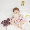 Búp Bê Tái Sinh Thân Gòn Mềm Mại Mắt 3D Mặt Tròn 55 cm = 22 inch NPK Reborn Vinyl Doll PVN4443